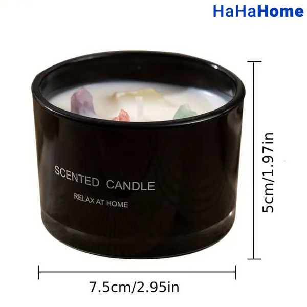 Scented Candle with Crystals - HaHaHome