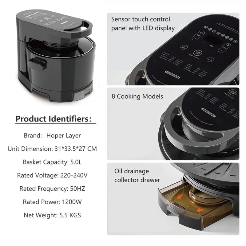 Multifunctional Air Fryer with BBQ grill - HaHaHome